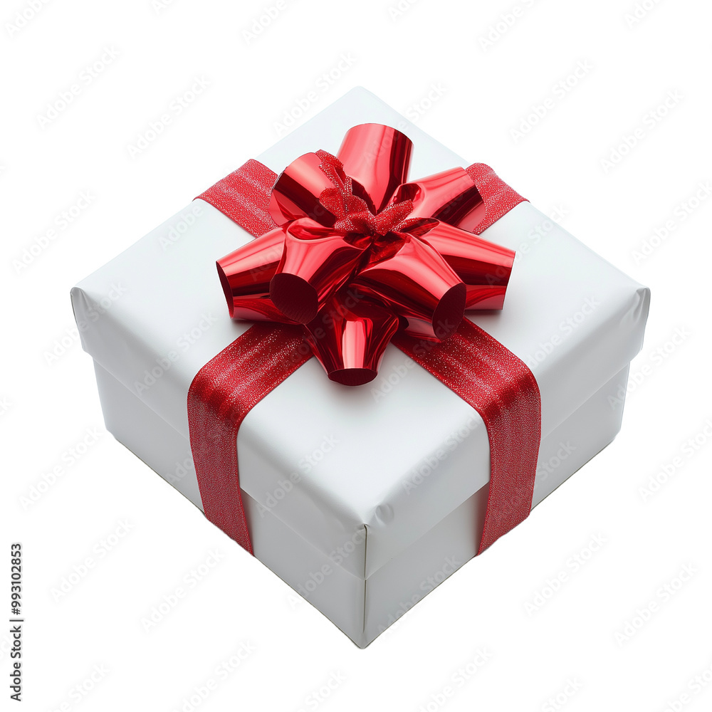 Fototapeta premium Present box isolated on transparent background. Generated AI