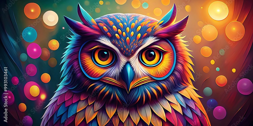 Striking owl vector illustration perfect for nature and wildlife themes, showcasing a flat design enriched with vivid Striking owl vector illustration perfect for nature and wildlife themes, showcasing a flat design enriched with vivid