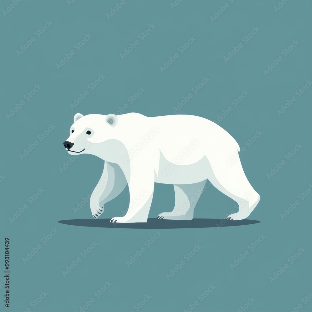 Fototapeta premium Polar Bear Illustration.