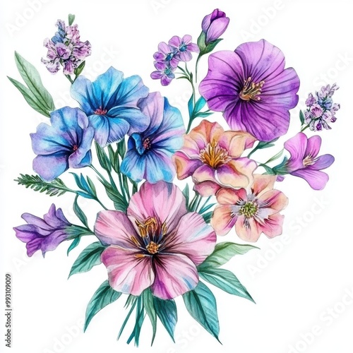Watercolor Floral Bouquet.