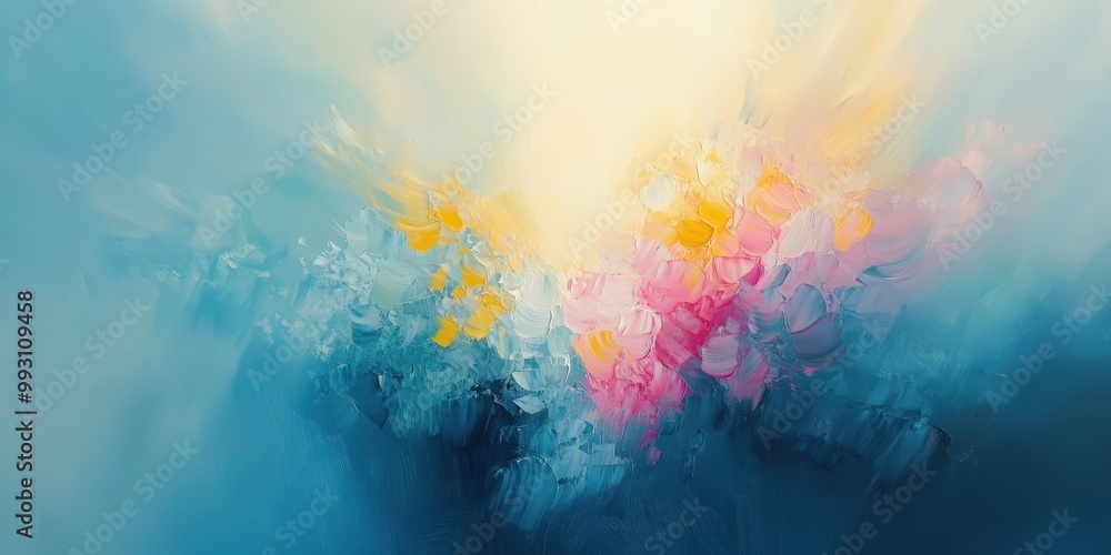 Naklejka premium Abstract Oil Painting Emphasizing Light and Shadow