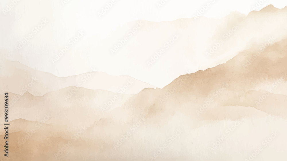 Obraz premium Abstract horizontal watercolor background. Hand drawn vector texture. Brush stroked painting pastel color watercolour