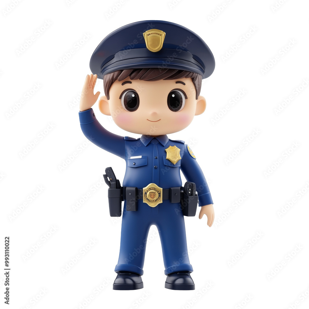 Cute 3D Police Officer Character Design Cute 3D Police Officer Character Design
