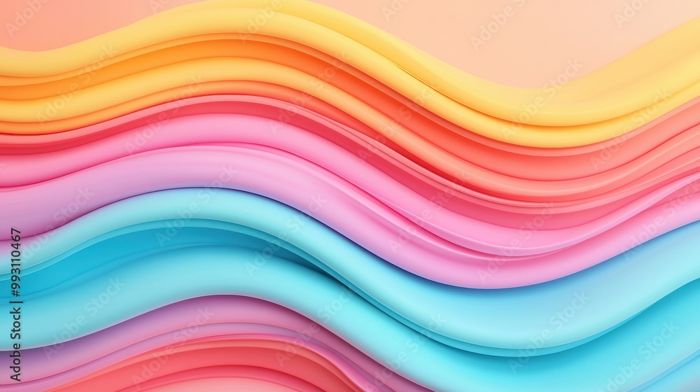 Pastel swirls, delicate abstract background, 3D illustration Pastel swirls, delicate abstract background, 3D illustration
