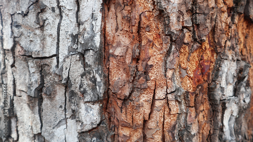 Close-up of tree bark texture background showcasing natural wood patterns and rough grainy surface, ideal for eco-friendly projects and nature-themed designs. Organic material Close-up of tree bark texture background showcasing natural wood patterns and rough grainy surface, ideal for eco-friendly projects and nature-themed designs. Organic material