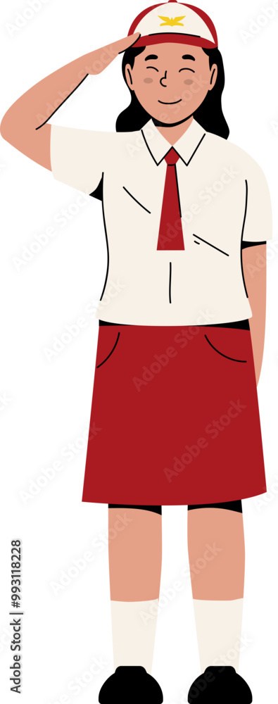 Vector Illustration of Elementary School Student Carrying Having a Flag Ceremony Vector Illustration of Elementary School Student Carrying Having a Flag Ceremony