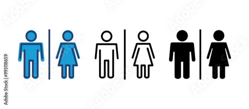 Toilet icon vector. restrooms icon vector. bathroom sign. wc, lavatory