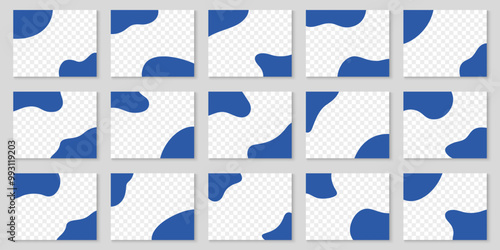 Divider Shape Collection for Websites. Abstract Top and Bottom Design Elements. Waves, Curve Separators on Transparent Background. Isolated Vector Illustration