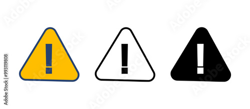 Exclamation danger sign. attention sign icon. Hazard warning attention sign