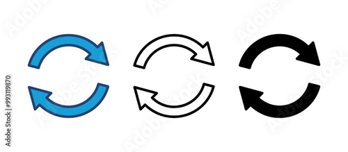 Refresh icon vector. Reload icon vector. Update icon.