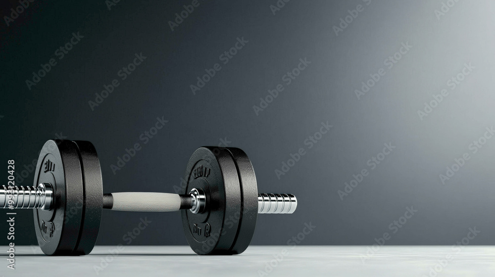 A single black dumbbell rests on a gym floor, symbolizing strength, focus, and dedication. Ideal for building muscle and enhancing endurance through consistent training. A single black dumbbell rests on a gym floor, symbolizing strength, focus, and dedication. Ideal for building muscle and enhancing endurance through consistent training.
