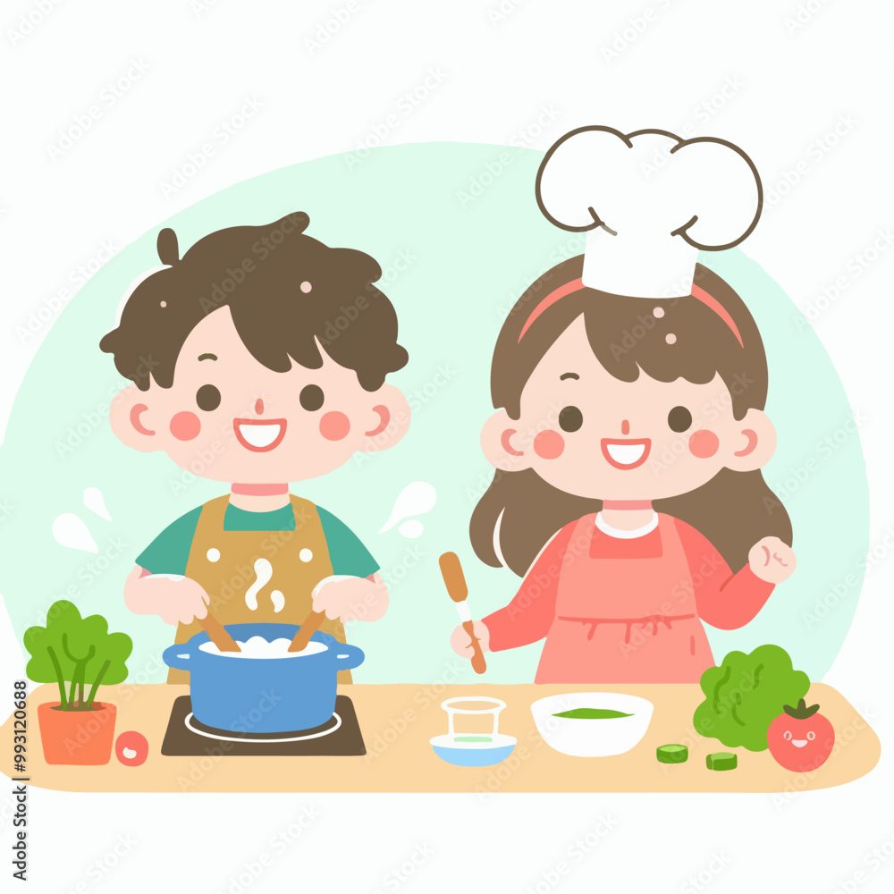 Vibrant Kids. A Flat Illustration of Play, Discovery, and Creativity Vibrant Kids. A Flat Illustration of Play, Discovery, and Creativity