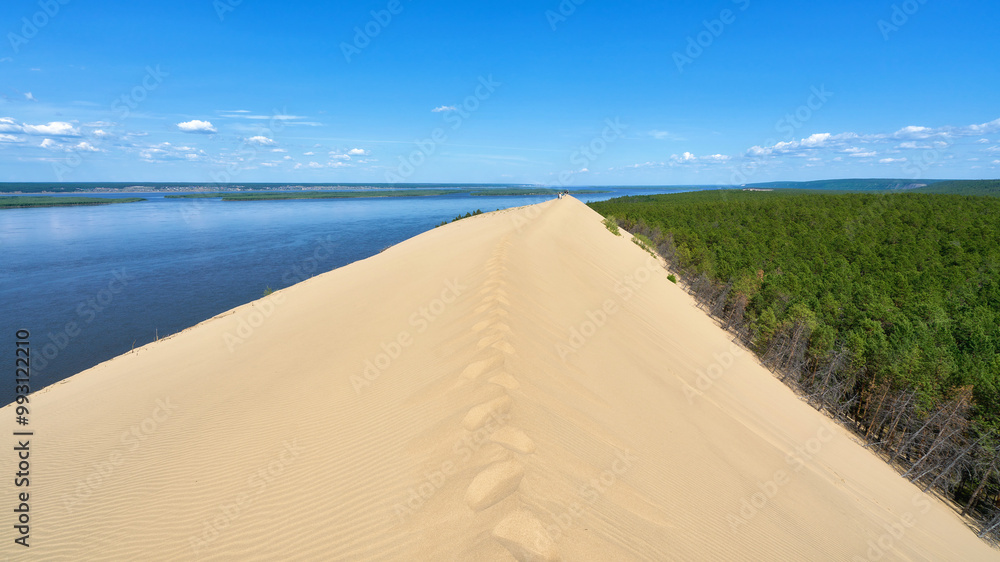 Tukulan sand dune at Lena river in Yakutia, Russia Tukulan sand dune at Lena river in Yakutia, Russia