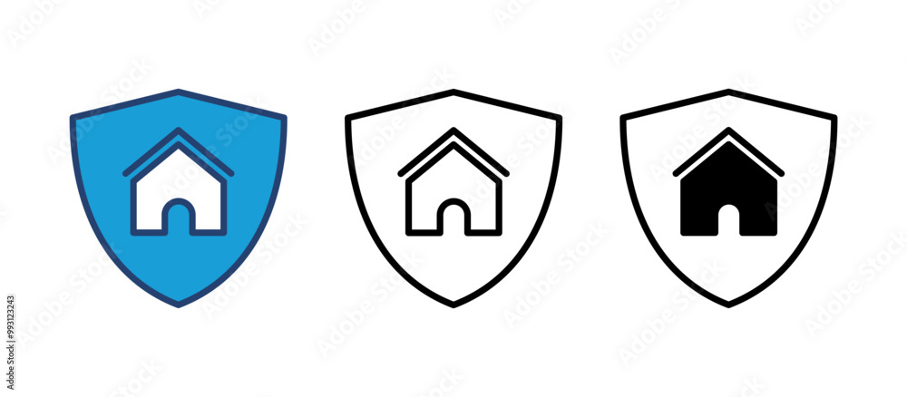 home insurance icon vector. home protection icon