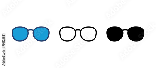Glasses icon vector. Glasses vector icon