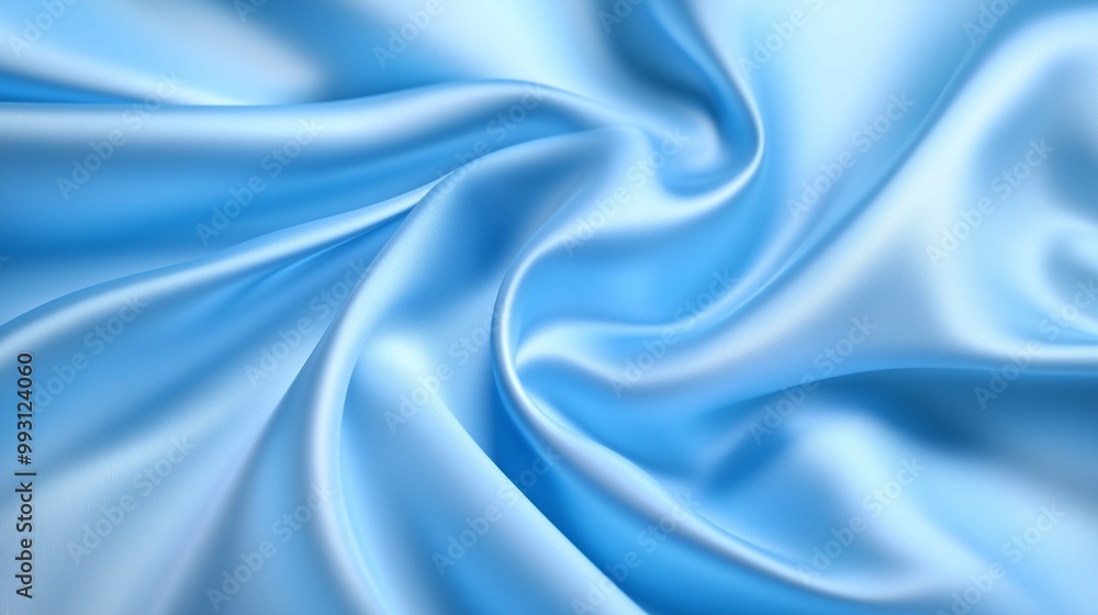 Abstract sky blue silky wavy smooth fabric material background. Horizontal (16:9) Abstract sky blue silky wavy smooth fabric material background. Horizontal (16:9)