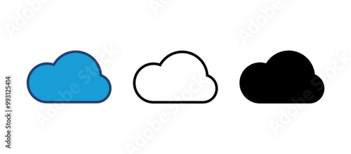 cloud icon vector. cloud vector icon