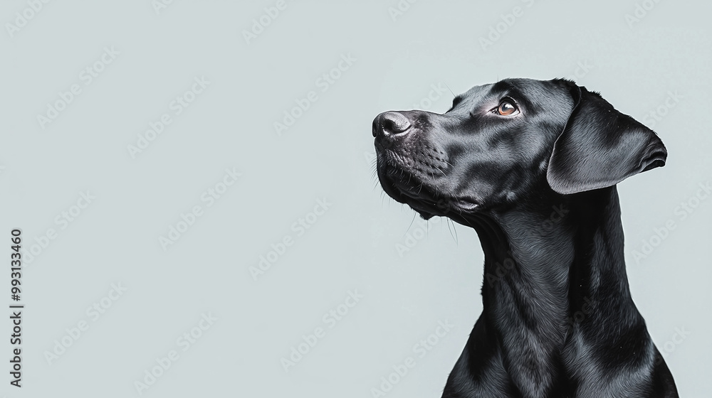 Black Labrador Dog Portrait: Close-Up of a Canine's Eyes Black Labrador Dog Portrait: Close-Up of a Canine's Eyes