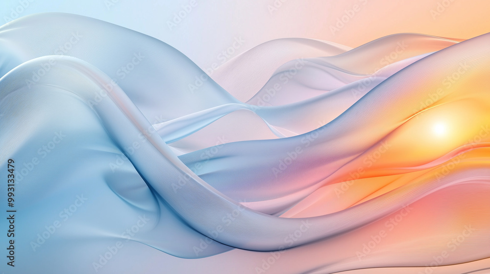 Abstract Flowing Lines in Pastel Colors - Dreamy Digital Art Abstract Flowing Lines in Pastel Colors - Dreamy Digital Art