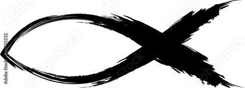 Fish symbol Christianity. Symbol faith and fellowship with God. Identification sign between Christian believers. Baptism and purification. Spiritual nourishment through faith and teachings Christ.