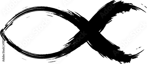 Fish symbol Christianity. Symbol faith and fellowship with God. Identification sign between Christian believers. Baptism and purification. Spiritual nourishment through faith and teachings Christ.