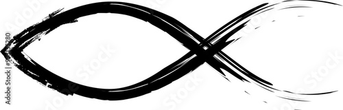 Fish symbol Christianity. Symbol faith and fellowship with God. Identification sign between Christian believers. Baptism and purification. Spiritual nourishment through faith and teachings Christ.