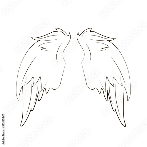 Angel wings. Symbolize connection between heavenly and earthly worlds. Unlimited possibilities and freedom.