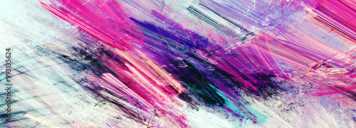 Bright and light art wallpaper. Dynamic color smears. Abstract cold color bac...