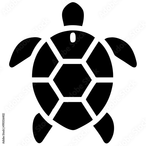 Turtle icon showing ecology theme for conservation and marine life awareness