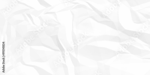 White crumpled paper texture . White wrinkled paper texture. White paper texture . White crumpled and top view textures can be used for background of text or any contents .