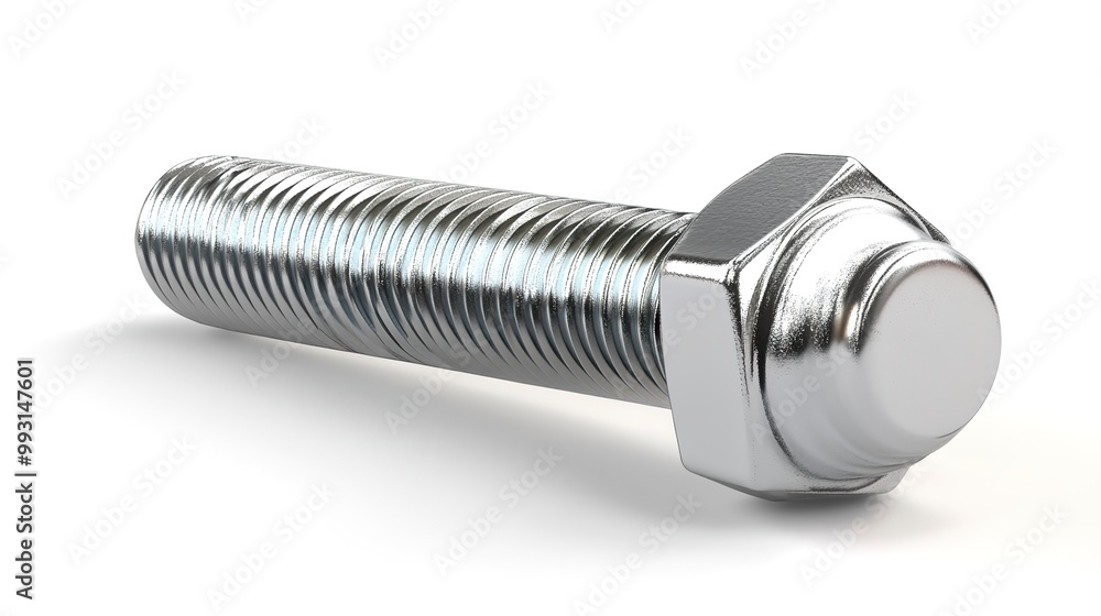 shiny metal bolt screw hardware isolated on white background industrial fastener product photography illustration shiny metal bolt screw hardware isolated on white background industrial fastener product photography illustration