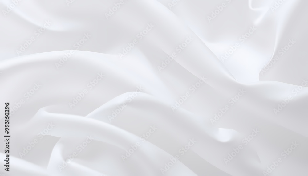 Delicate Wrinkles in White Silk Fabric Macro with Reflective Sheen and Natural Folds Delicate Wrinkles in White Silk Fabric Macro with Reflective Sheen and Natural Folds