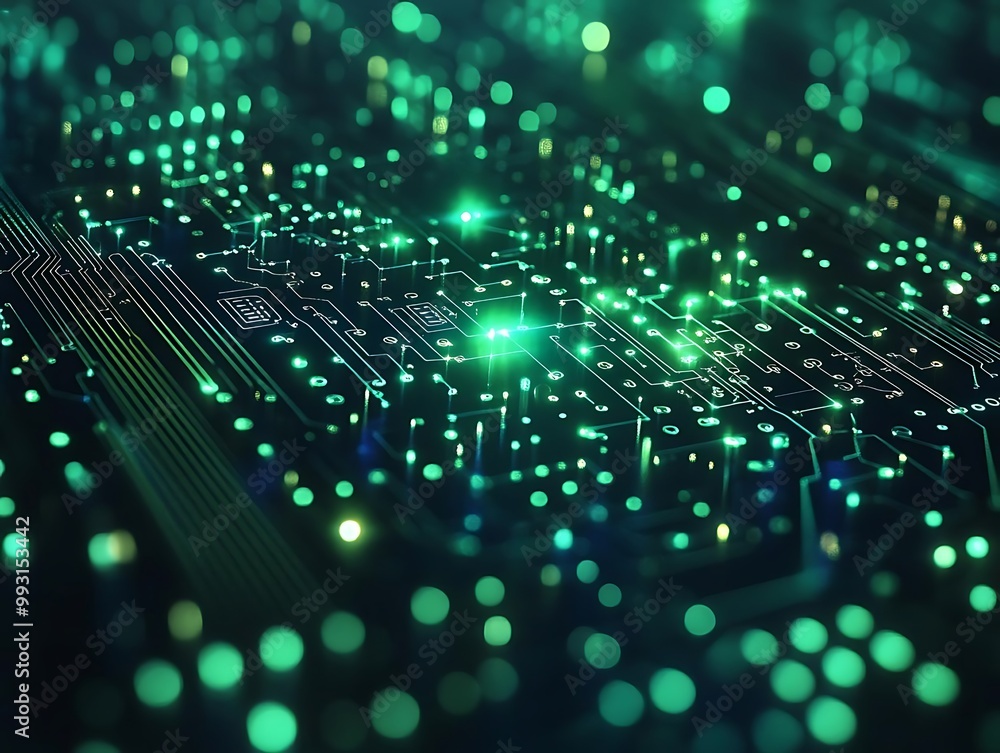 Abstract Background Green Circuit Board Technology Abstract Background Green Circuit Board Technology