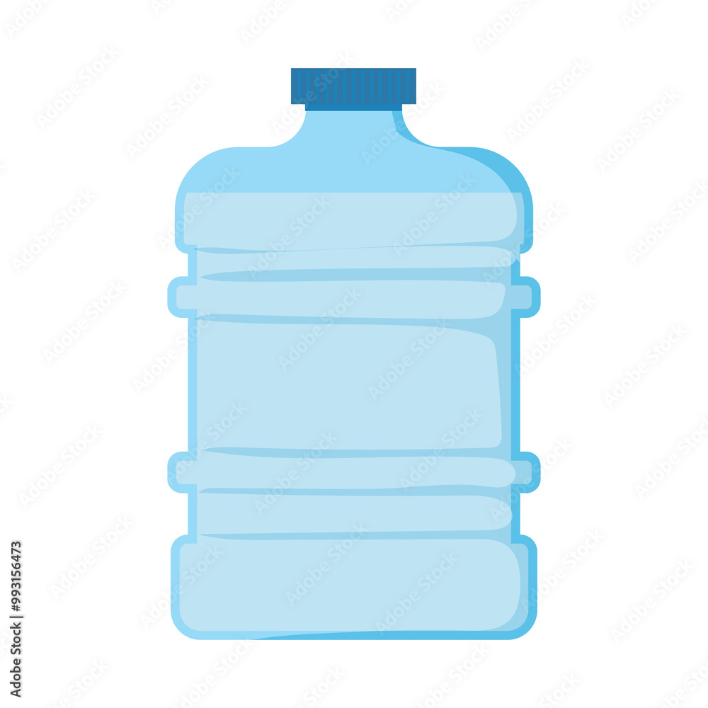Water big plastic bottle in flat design. Portable gallon full canister. Vector illustration isolated. Water big plastic bottle in flat design. Portable gallon full canister. Vector illustration isolated.