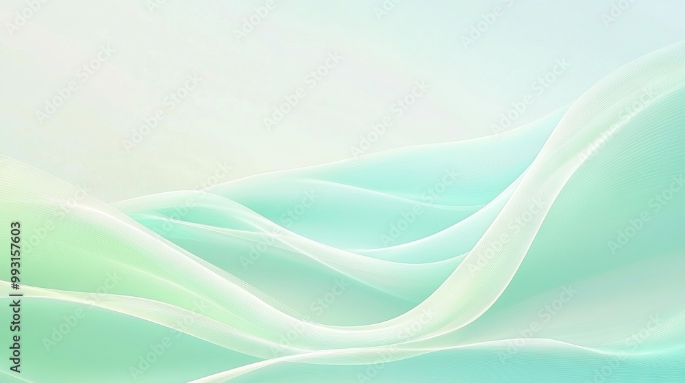 Fototapeta premium A blue and white abstract background with wavy lines and a light blue sky in the center of the image