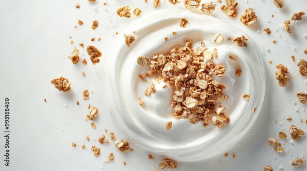 Yogurt Swirl with Granola in a Unique Presentation Yogurt Swirl with Granola in a Unique Presentation