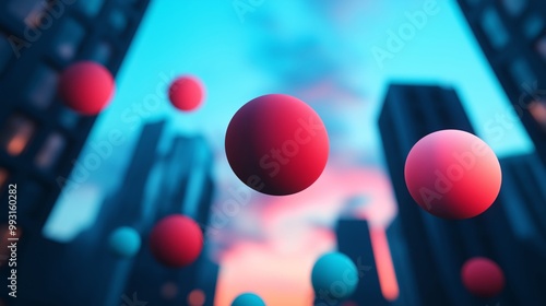 Floating Spheres in the City