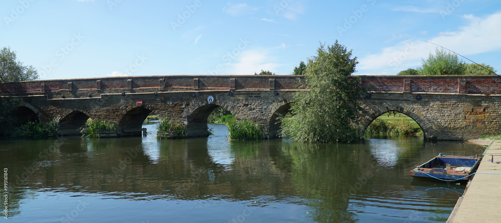 Historic bridge at Great Barford Bedfordshire Historic bridge at Great Barford Bedfordshire