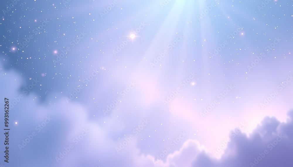 Dreamlike Floating Particles Reflecting Light in a Blue and Lavender Gradient Dreamlike Floating Particles Reflecting Light in a Blue and Lavender Gradient