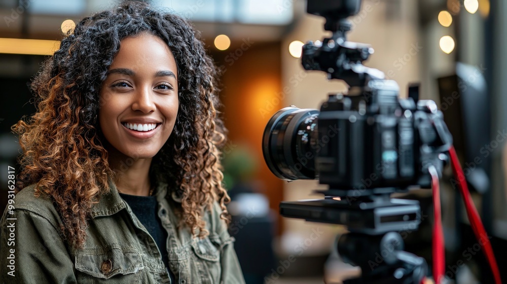 A content creator using captions and image descriptions on social media to ensure accessibility A content creator using captions and image descriptions on social media to ensure accessibility