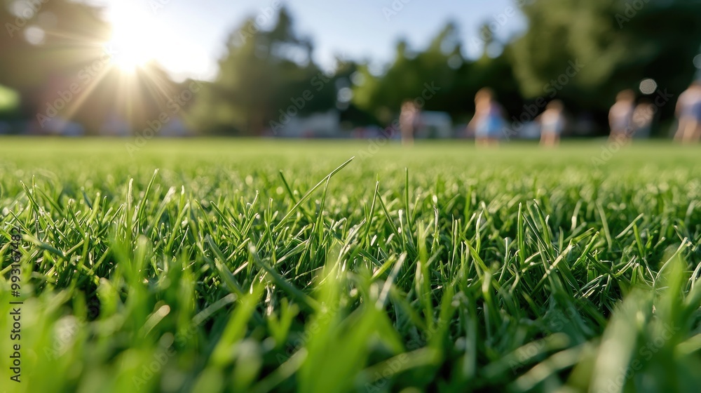 A close-up of vibrant green grass in a park, with soft sunlight filtering through trees in the background, creating a peaceful outdoor atmosphere. A close-up of vibrant green grass in a park, with soft sunlight filtering through trees in the background, creating a peaceful outdoor atmosphere.