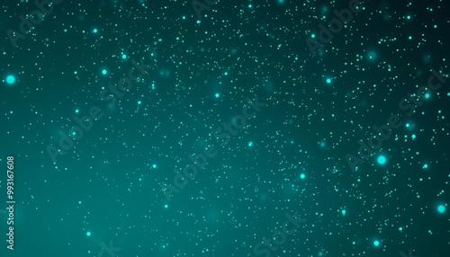 Wallpaper Mural Teal Bokeh Cascade on Dark Horizon Abstract Twilight Dreamscape Design Torontodigital.ca