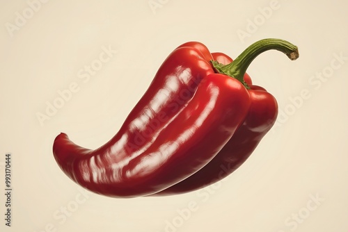 a fresh red hot capsicum photo