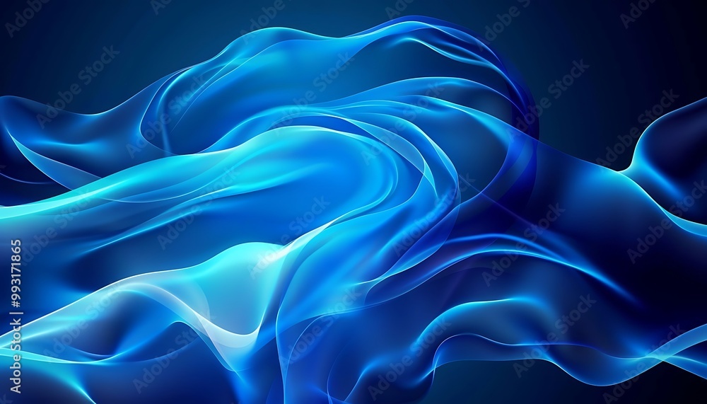 Abstract blue neon wavy background Abstract blue neon wavy background