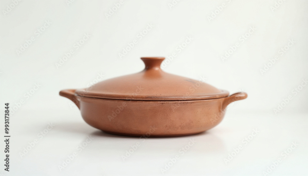 Minimalist earthenware casserole centered, highlighting its handmade design for advertising.
Minimalist earthenware casserole centered, highlighting its handmade design for advertising.