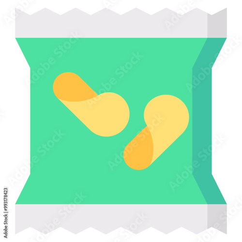 chips flat vector icon