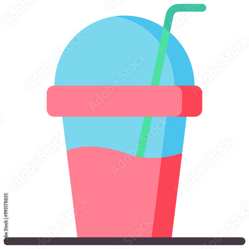 milkshake flat vector icon