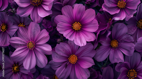 Purple flowers in pastel colors with delicate view background