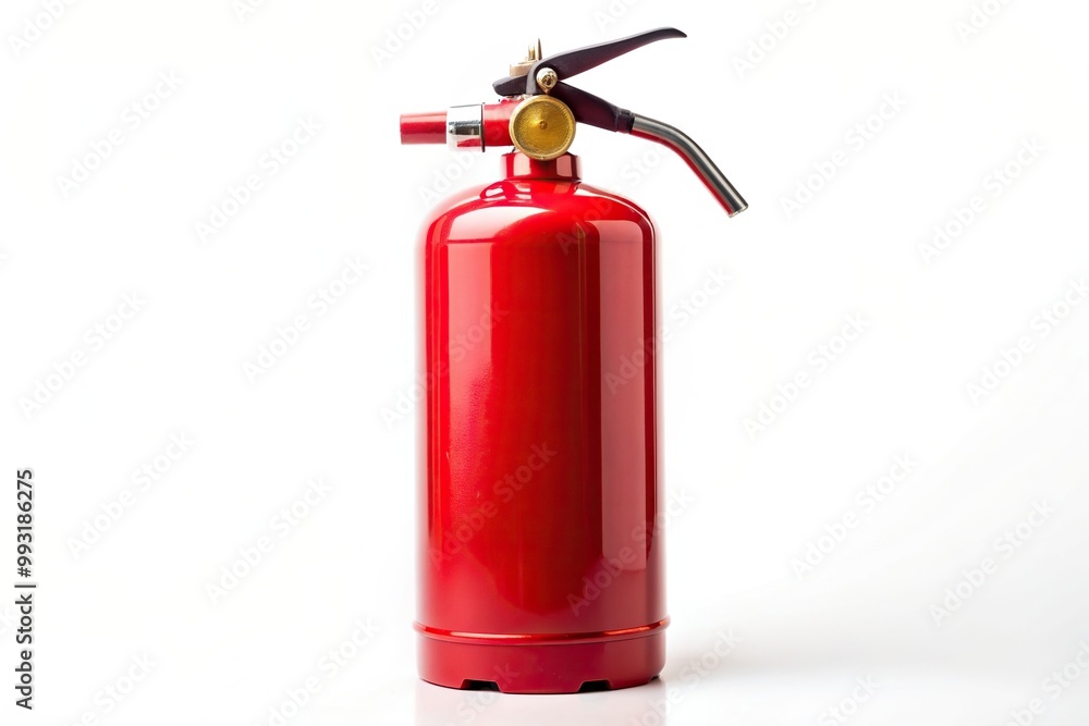 safety pin, nozzle, white tank, protection, fire suppression, red, isolated, firefighting equipment, Red fire extinguisher isolated on a white background in macro view safety pin, nozzle, white tank, protection, fire suppression, red, isolated, firefighting equipment, Red fire extinguisher isolated on a white background in macro view