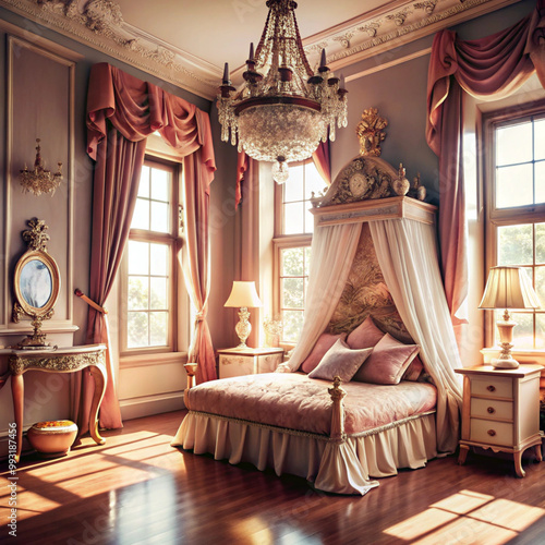 luxury hotel room with bed